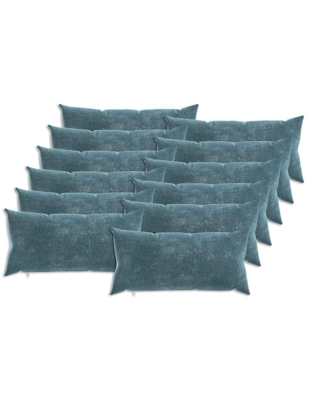 Federa 12 pz HEERLEN Blu 40 x 80 cm Tessuto Chenille
