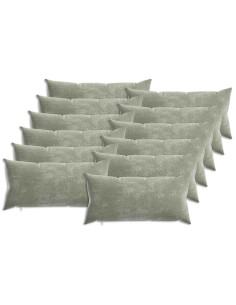 Federa 12 pz HEERLEN Verde 40 x 80 cm Tessuto Chenille 2