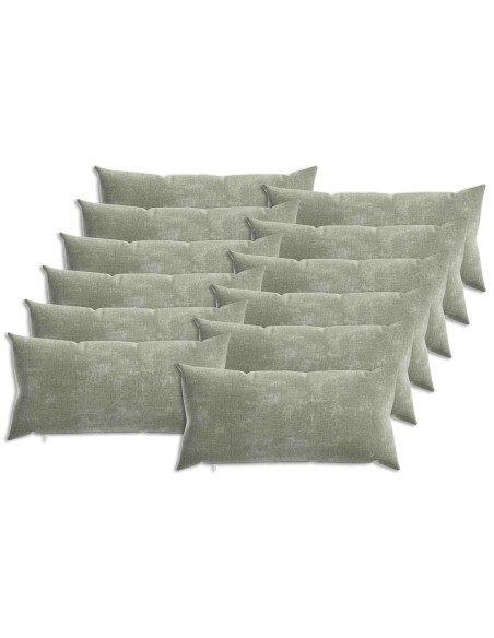 Federa 12 pz HEERLEN Verde 40 x 80 cm Tessuto Chenille