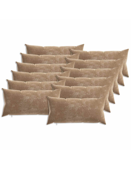 Federa 12 pz HEERLEN Marrone 40 x 80 cm Tessuto Chenille