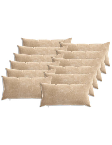 Federa 12 pz HEERLEN Tortora 40 x 80 cm Tessuto Chenille