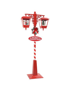 Lampada Stradale di Natale con 2 Lanterns con 18 LED Rosso 2