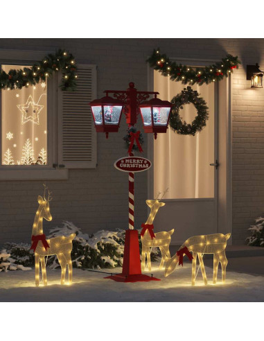 Lampada Stradale di Natale con 2 Lanterns con 18 LED Rosso