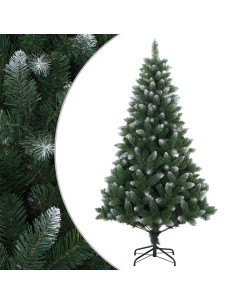 Albero di Natale artificiale 240 cm PVC e Metallo Verde 2