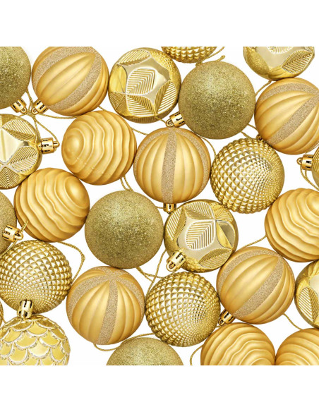 Set di Palline di Natale 36 pz Oro 6 cm Polistirolo