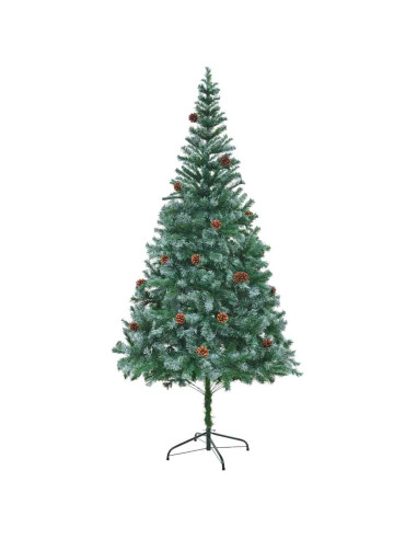 Albero di Natale artificiale Verde 210 cm PVC e Acciaio