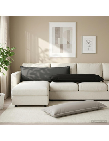 Cuscino con cuscino HOUTEN Grigio 40 x 145 cm Poliestere