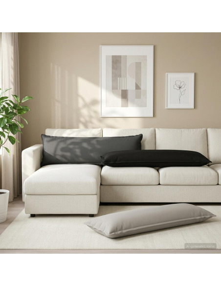 Cuscino con cuscino HOUTEN Grigio 40 x 145 cm Poliestere