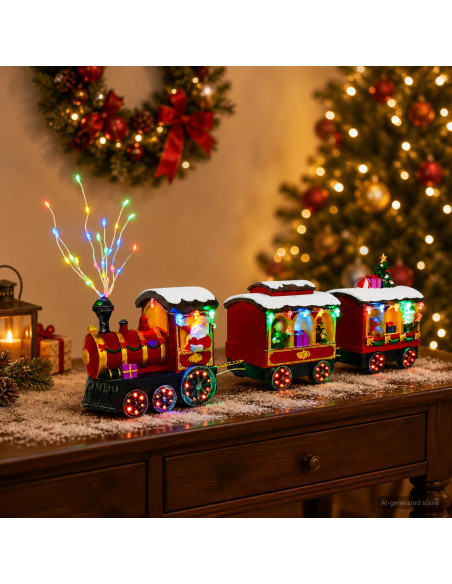 Treno di Natale SALO 51 x 9,5 x 24,5 cm Resin Multicolour