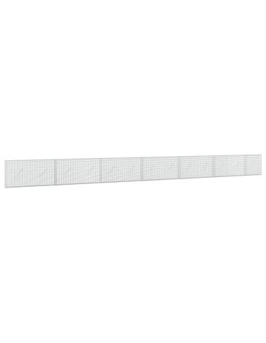 Gabione con Filo da 5 mm e Rete da 5x2,5 cm 650x10x50 cm