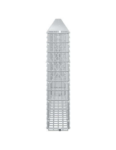 Gabione con Filo da 5 mm e Rete da 5x2,5 cm 650x10x50 cm