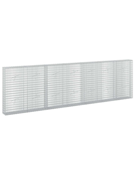 Gabione con Filo da 5 mm e Rete da 5x2,5 cm 350x20x100 cm
