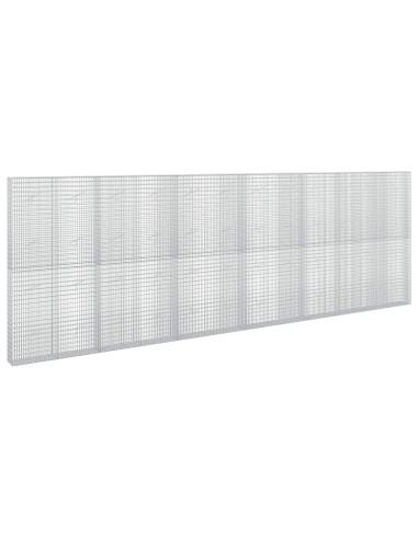 Gabione con Filo da 5 mm e Rete da 5x2,5 cm 600x20x200 cm