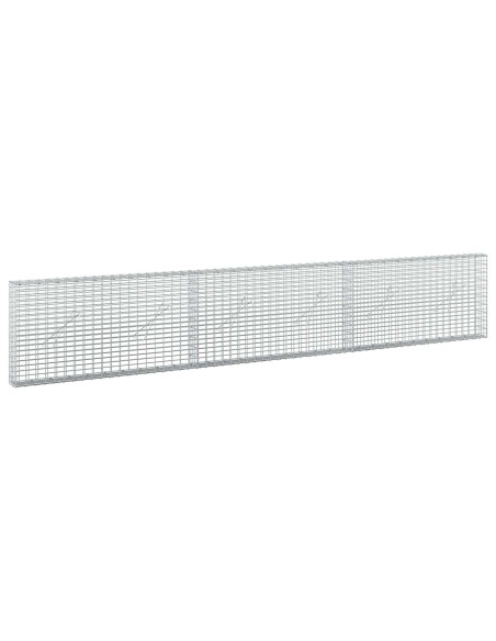 Gabione con Filo da 5 mm e Rete da 5x2,5 cm 300x10x50 cm