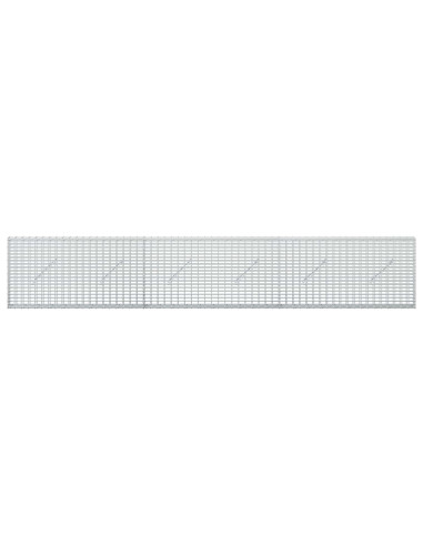 Gabione con Filo da 5 mm e Rete da 5x2,5 cm 300x10x50 cm
