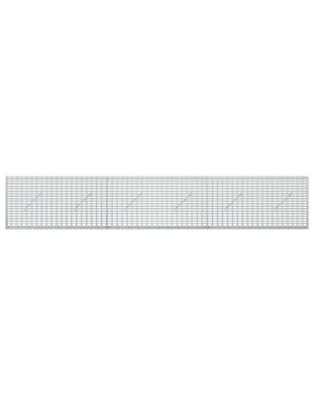 Gabione con Filo da 5 mm e Rete da 5x2,5 cm 300x10x50 cm