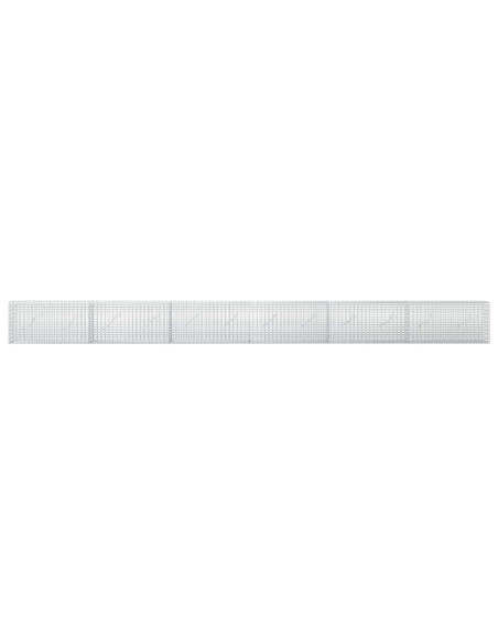 Gabione con Filo da 5 mm e Rete da 5x2,5 cm 600x10x50 cm