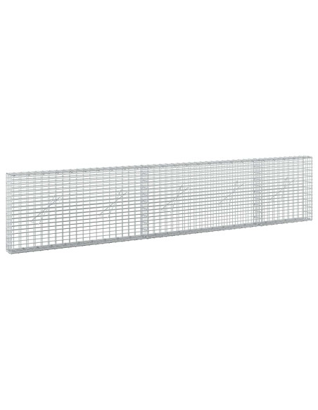 Gabione con Filo da 5 mm e Rete da 5x2,5 cm 250x10x50 cm