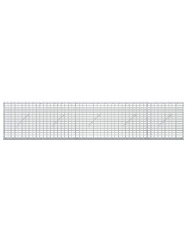 Gabione con Filo da 5 mm e Rete da 5x2,5 cm 250x10x50 cm