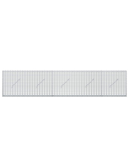Gabione con Filo da 5 mm e Rete da 5x2,5 cm 250x10x50 cm