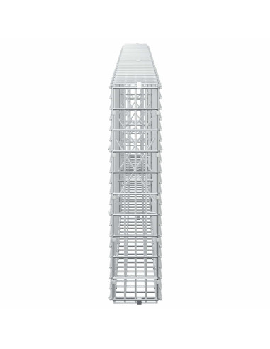 Gabione con Filo da 5 mm e Rete da 5x2,5 cm 250x10x50 cm