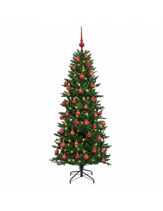 Albero di Natale artificiale con palline 150 cm 150 LED 2