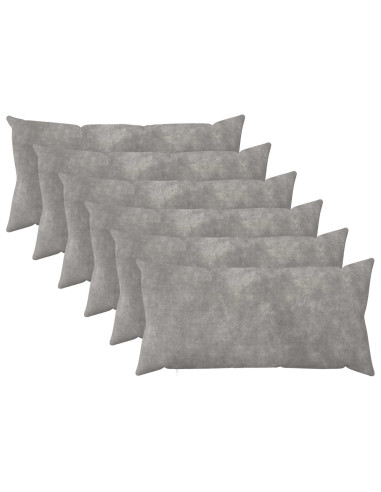 Cuscino HEERLEN 6 pz Grigio Chiaro Fleece in microfibra