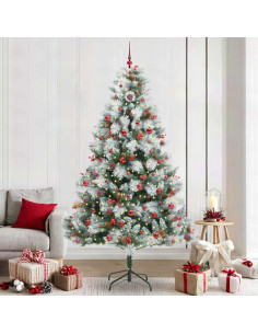 Albero di Natale artificiale Verde e bianco 240 cm