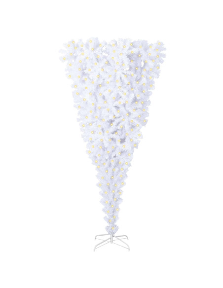 Albero di Natale artificiale Bianco 210 cm PVC e Acciaio