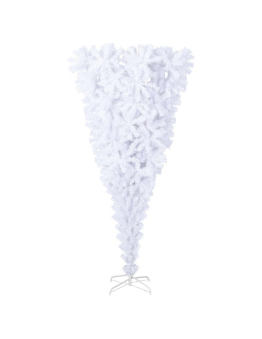 Albero di Natale artificiale Bianco 210 cm PVC e Acciaio