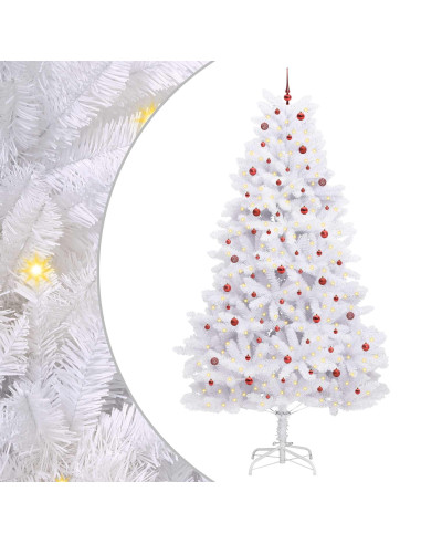 Albero di Natale Artificiale con Rami Pieghevoli Bianco 300 cm