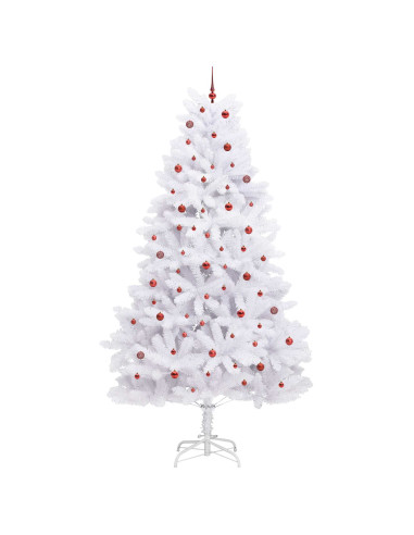 Albero di Natale Artificiale con Rami Pieghevoli Bianco 300 cm