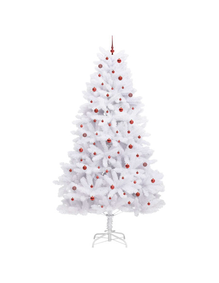 Albero di Natale Artificiale con Rami Pieghevoli Bianco 300 cm