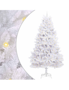 Albero di Natale Artificiale con Rami Pieghevoli Bianco 300 cm 2