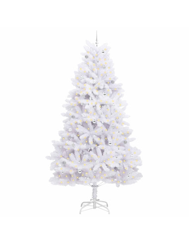 Albero di Natale Artificiale con Rami Pieghevoli Bianco 300 cm