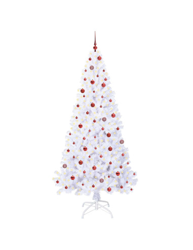 Albero di Natale artificiale Bianco 240 cm PVC e Acciaio