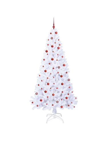 Albero di Natale artificiale Bianco 240 cm PVC e Acciaio