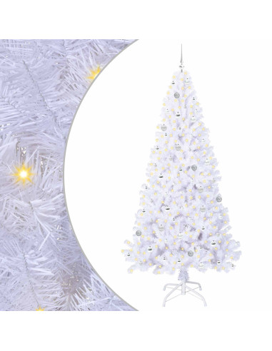 Albero di Natale artificiale Bianco 240 cm PVC e Acciaio