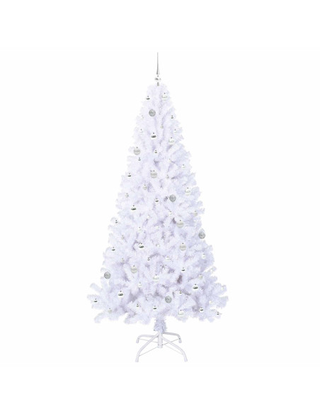 Albero di Natale artificiale Bianco 240 cm PVC e Acciaio