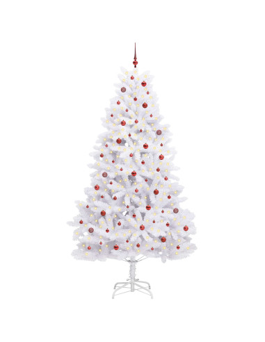 Albero di Natale Artificiale con Rami Pieghevoli Bianco 270 cm