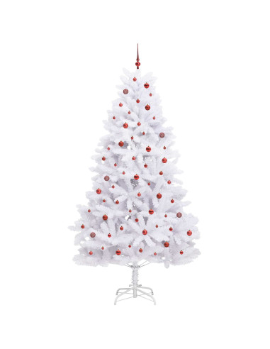 Albero di Natale Artificiale con Rami Pieghevoli Bianco 270 cm