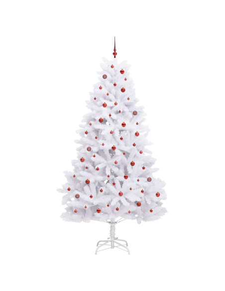 Albero di Natale Artificiale con Rami Pieghevoli Bianco 270 cm