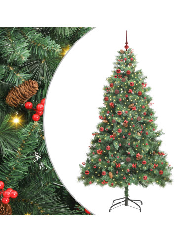 Albero di Natale artificiale Verde 210 cm PVC e Metallo