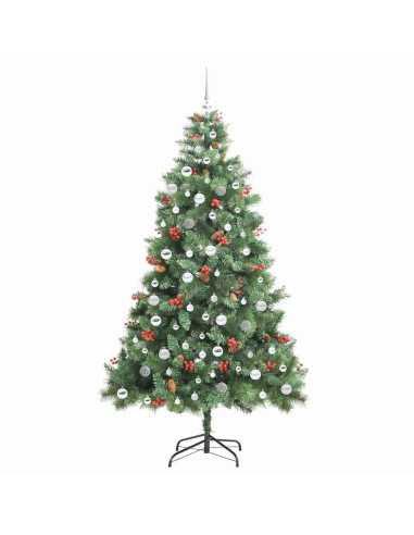 Albero di Natale artificiale Verde 210 cm PVC e Metallo