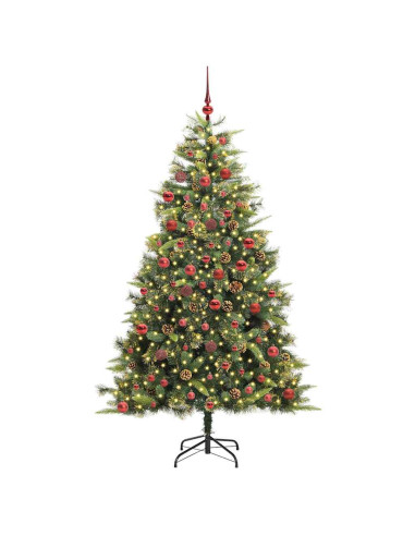 Albero di Natale artificiale pieghevole con coni Verde 180 cm