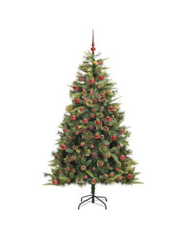 Albero di Natale artificiale pieghevole con coni Verde 180 cm