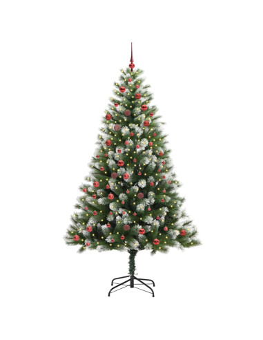 Albero di Natale artificiale a cerniera con neve fioccata