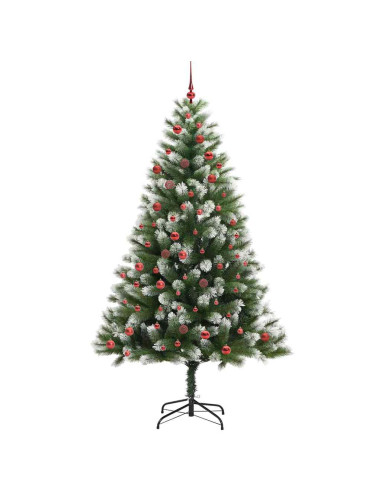 Albero di Natale artificiale a cerniera con neve fioccata