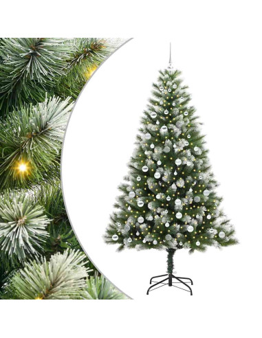 Albero di Natale artificiale a cerniera con neve fioccata