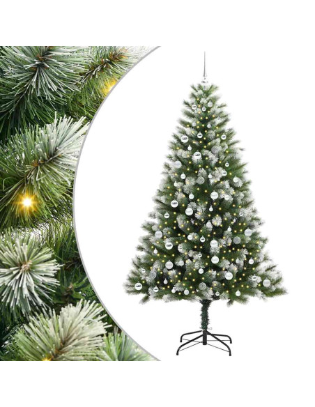 Albero di Natale artificiale a cerniera con neve fioccata